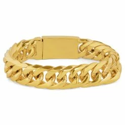Fort Tempus Chunky Gold-Tone Stainless Steel Curb Chain Bracelet
