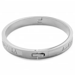 Lucleon Arie | Silver-Tone Stainless Steel Ad Astra Bangle Bracelet -MEN'S BRACELETS Sales Store 15 2 zvzdaa