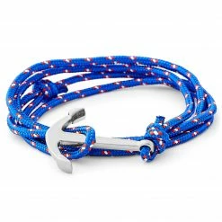 Tailor Toki Cobalt Blue & Silver-Tone Anchor Bracelet