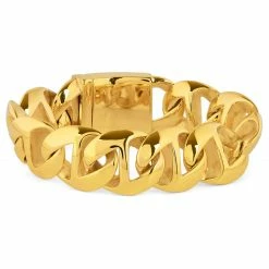 Fort Tempus Extra Chunky Gold-Tone Stainless Steel Curb Chain Bracelet