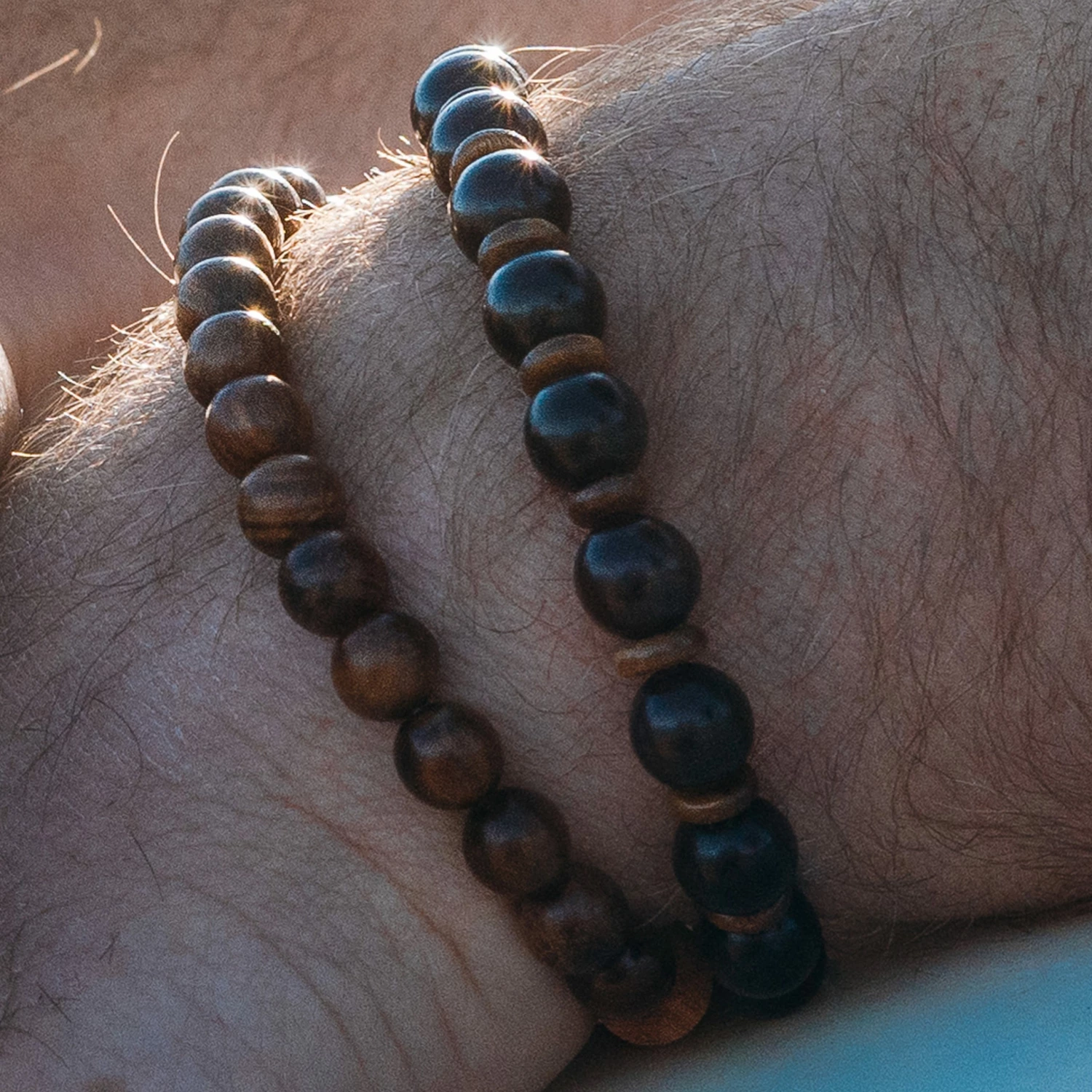 Waykins Wave | Natural Black & Earth Tones Wooden Bracelet Set 6 Waykins Wave | Natural Black & Earth Tones Wooden Bracelet Set - Image 6