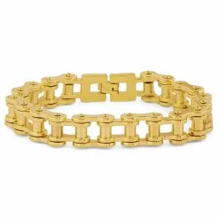 Fort Tempus Gold-Tone Stainless Steel Bike Chain Bracelet