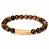 Lucleon Tiger's Eye & Gold-Tone ID Bracelet