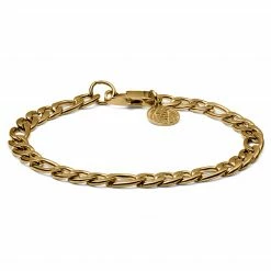 Lucleon Amager | Gold-Tone Stainless Steel Figaro Chain Bracelet