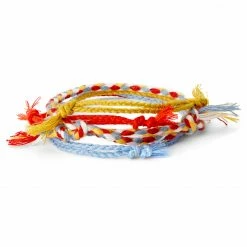 Waykins Yellow, Red & Blue Braided Yarn Bracelet Set -MEN'S BRACELETS Sales Store 19 1997448eb7735ed8e2784113699208a2c
