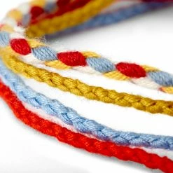 Waykins Yellow, Red & Blue Braided Yarn Bracelet Set -MEN'S BRACELETS Sales Store 19 3a5cf0dd086a0d03c099de0a97f77997f