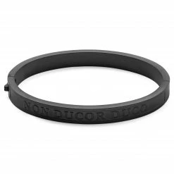 Lucleon Arie | Black Stainless Steel Duco Bangle Bracelet