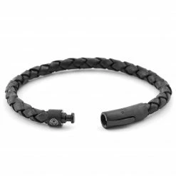 Lucleon Black Braided Leather Cord Bracelet -MEN'S BRACELETS Sales Store 2 1 84 1 173 1