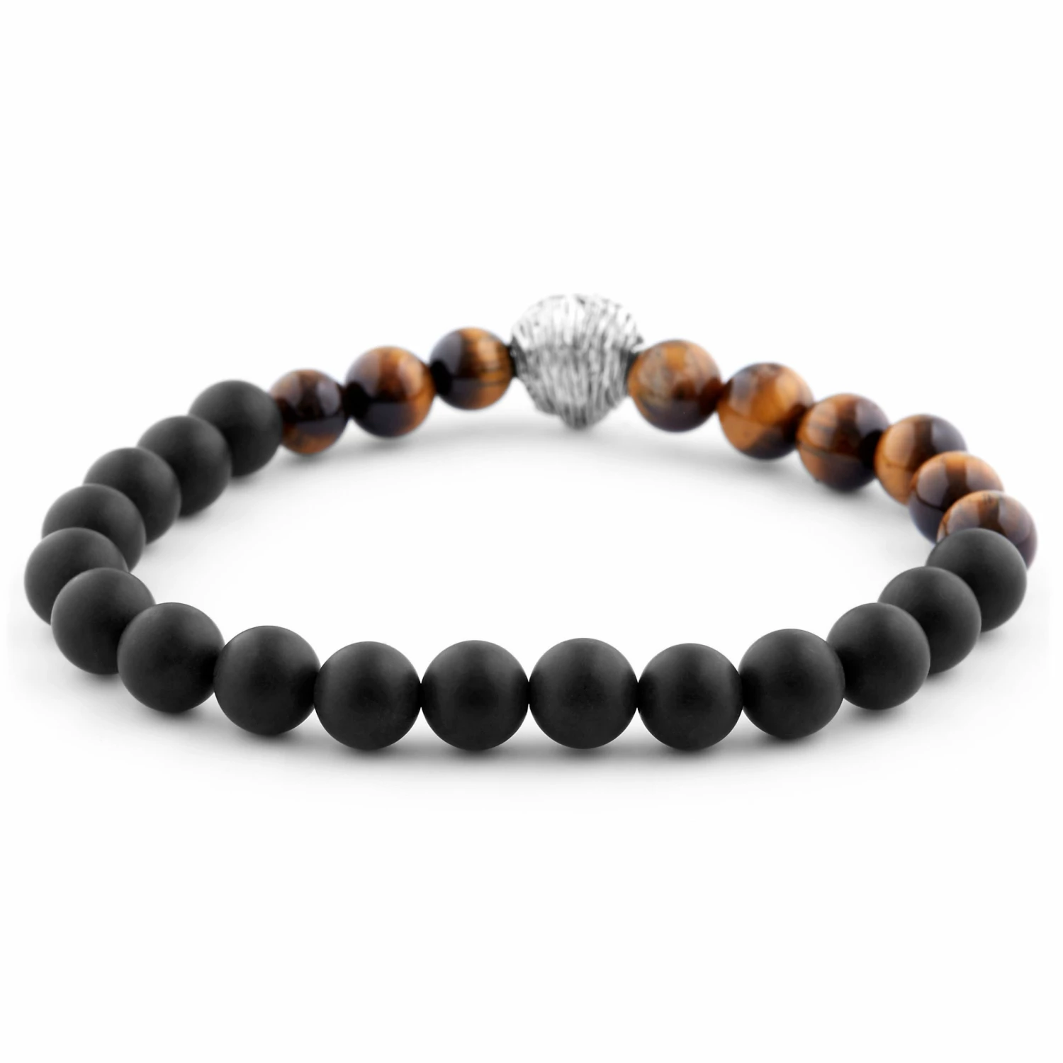 Neshraw Black Onyx & Red Tiger's Eye Lion Bracelet 3 Neshraw Black Onyx & Red Tiger's Eye Lion Bracelet - Image 3