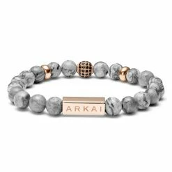 Arkai Roas | Grey Jasper & Rose Gold-Tone Bracelet