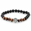 Neshraw Black Onyx & Red Tiger's Eye Lion Bracelet
