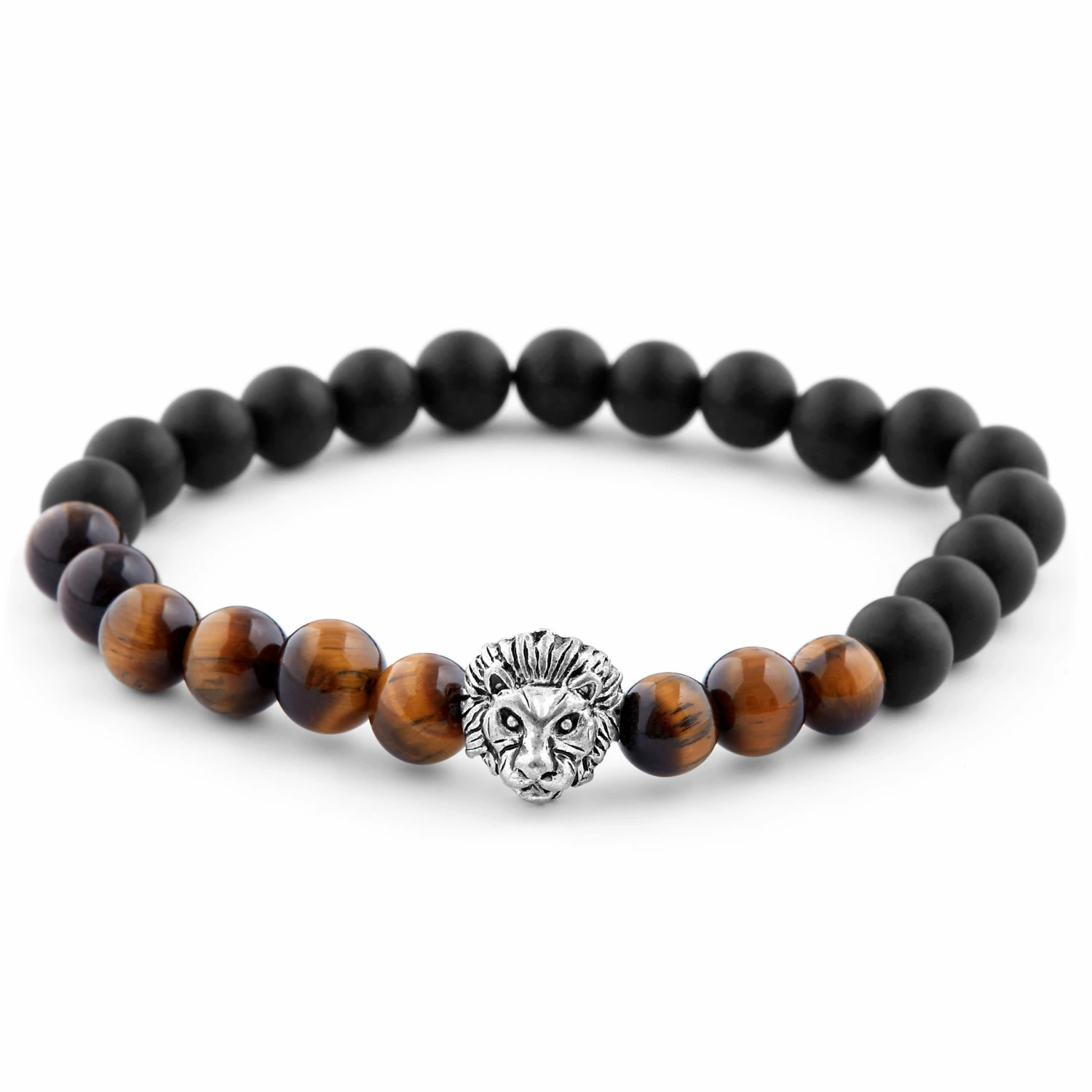 Neshraw Black Onyx & Red Tiger's Eye Lion Bracelet 1 Neshraw Black Onyx & Red Tiger's Eye Lion Bracelet