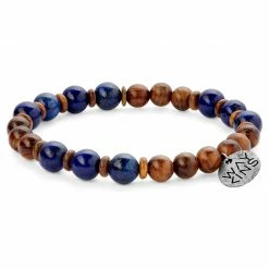 Waykins Wave | Blue Lapis Lazuli & Wooden Bracelet