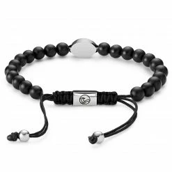 Waykins Atlantis | 1/4" (6 mm) Onyx Bead Bracelet with Mother-of-Pearl -MEN'S BRACELETS Sales Store 2 2atlbrac