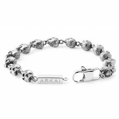 Arkai Rico | Silver-Tone Stainless Steel Skull Bracelet 11 Arkai Rico | Silver-Tone Stainless Steel Skull Bracelet -MEN'S BRACELETS Sales Store 2 3.0077d6ead97ca4f095857eb474b8581c 3