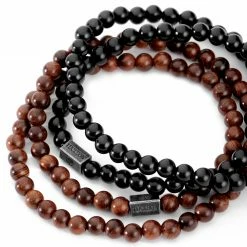 Lucleon Wrap-around Ebony & Rosewood Bead Bracelet Set -MEN'S BRACELETS Sales Store 2 3.0cbf1c56658cf6fceae861eb568bb86e