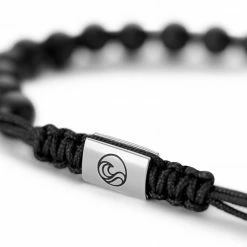 Waykins Atlantis | 1/4" (6 mm) Onyx Bead Bracelet with Mother-of-Pearl -MEN'S BRACELETS Sales Store 2 3atlbrac