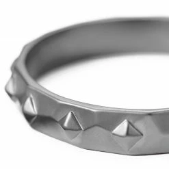 Moody Mason Jax | Silver-Tone Stainless Steel Spike Cuff Bracelet -MEN'S BRACELETS Sales Store 21454 3