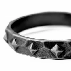 Moody Mason Jax | Grey Stainless Steel Spike Cuff Bracelet -MEN'S BRACELETS Sales Store 21455 4