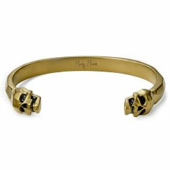 Moody Mason Jax | Gold-Tone Skull Cuff Bracelet