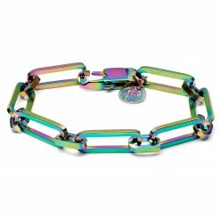 Lucleon Amager | Rainbow Stainless Steel Cable Chain Bracelet