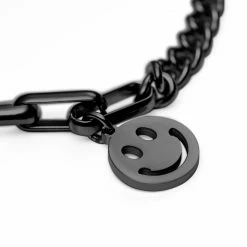 Lucleon Amager | Gunmetal Stainless Steel Curb & Cable Chain Smiley Bracelet 8 Lucleon Amager | Gunmetal Stainless Steel Curb & Cable Chain Smiley Bracelet -MEN'S BRACELETS Sales Store 25 3692017ab638aba7859cc4540dd4224d6 3