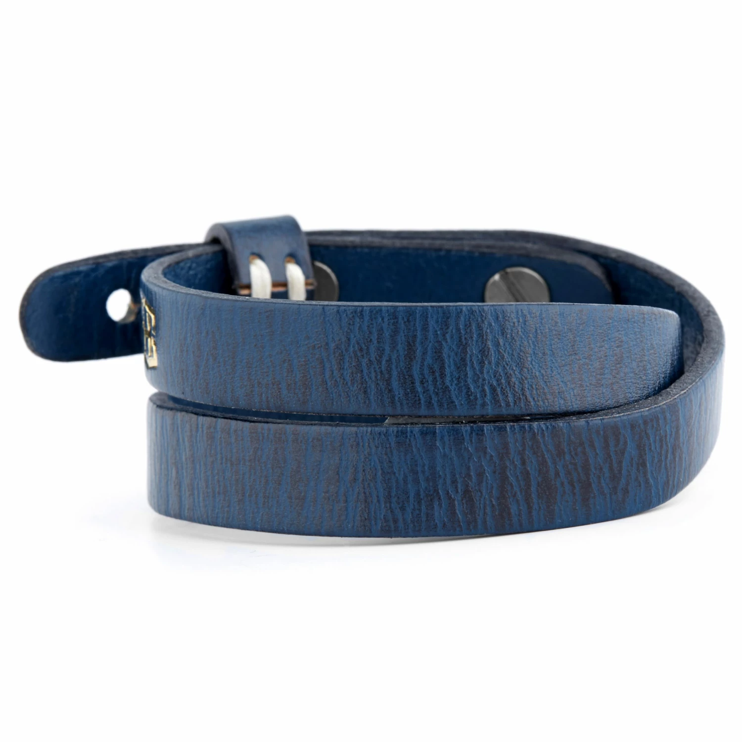 Salt & Hide Blue Buffalo Leather Wrap Bracelet 1 Salt & Hide Blue Buffalo Leather Wrap Bracelet