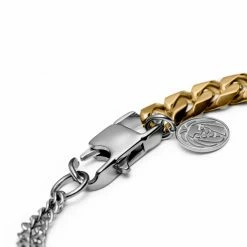 Lucleon Amager | Silver- & Gold-Tone Stainless Steel Curb Chain Bracelet -MEN'S BRACELETS Sales Store 29 33c9b78e3026e922c4dddcb92b8e6ff86 3