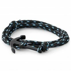 Tailor Toki Black & Black Anchor Bracelet