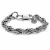 Lucleon Amager | 10mm Silver-Tone Stainless Steel Rope Chain Bracelet
