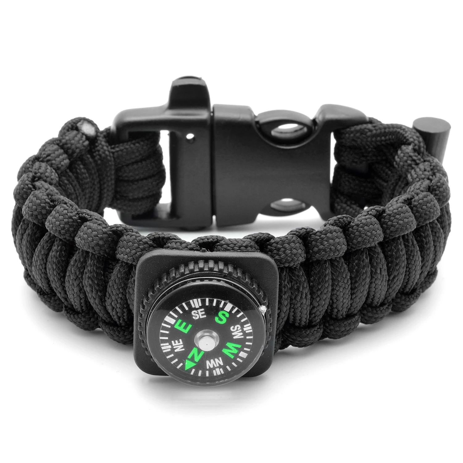 Tailor Toki Wide Black Paracord Compass Bracelet 1 Tailor Toki Wide Black Paracord Compass Bracelet