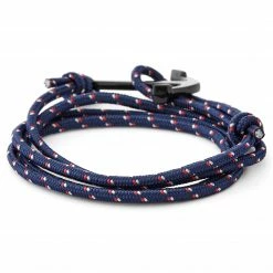 Tailor Toki Navy Blue & Black Anchor Bracelet -MEN'S BRACELETS Sales Store 3 1 135 1 45 1 45
