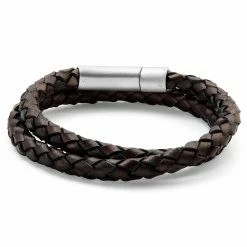 Lucleon Collins | 6mm Brown Woven Leather Wrap Around Bracelet -MEN'S BRACELETS Sales Store 3 2.bad3476e0d490056e198a347bcfdbfc3 2