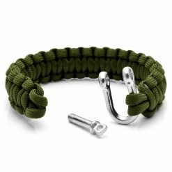 Tailor Toki Army Green Paracord & Metal Lock Bracelet -MEN'S BRACELETS Sales Store 3 2 89