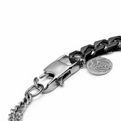 Lucleon Amager | Silver-Tone & Gunmetal Stainless Steel Curb Chain Bracelet 8 Lucleon Amager | Silver-Tone & Gunmetal Stainless Steel Curb Chain Bracelet -MEN'S BRACELETS Sales Store 30 37bdbe9294987b3fe7540f7e2a0b9be50 3