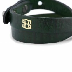Salt & Hide Green Buffalo Leather Wrap Bracelet -MEN'S BRACELETS Sales Store 30 4 5