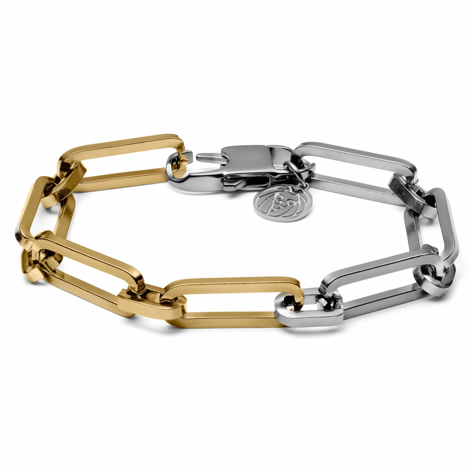 Lucleon Amager | Silver- & Gold-Tone Stainless Steel Cable Chain Bracelet 1 Lucleon Amager | Silver- & Gold-Tone Stainless Steel Cable Chain Bracelet