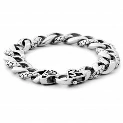 Fort Tempus Stainless Steel Snake Pattern Chain Bracelet -MEN'S BRACELETS Sales Store 31 2 16