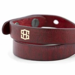 Salt & Hide Red Buffalo Leather Wrap Bracelet -MEN'S BRACELETS Sales Store 31 3 15