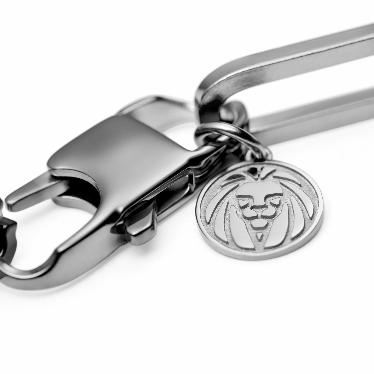 Lucleon Amager | Silver-Tone & Gunmetal Stainless Steel Cable Chain Bracelet 4 Lucleon Amager | Silver-Tone & Gunmetal Stainless Steel Cable Chain Bracelet - Image 4