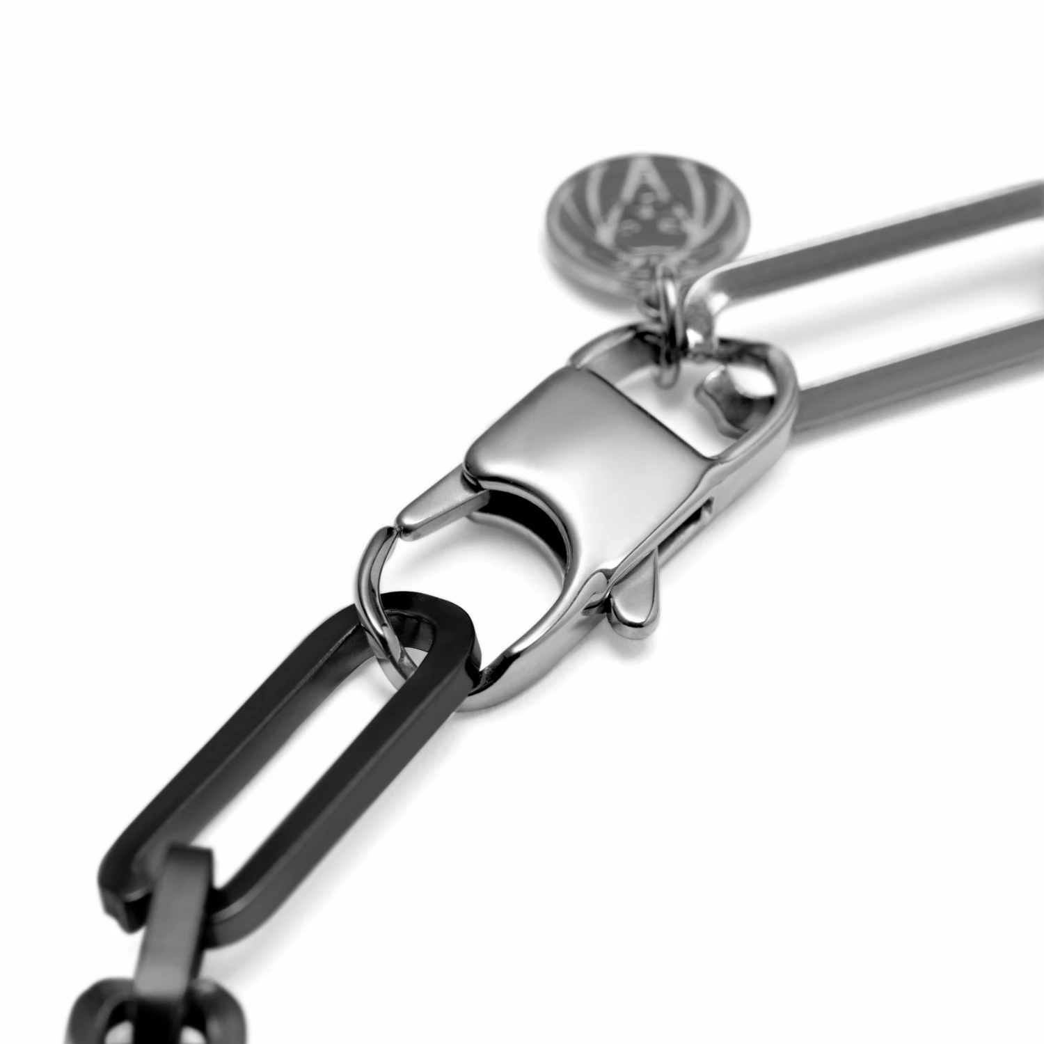 Lucleon Amager | Silver-Tone & Gunmetal Stainless Steel Cable Chain Bracelet 3 Lucleon Amager | Silver-Tone & Gunmetal Stainless Steel Cable Chain Bracelet - Image 3