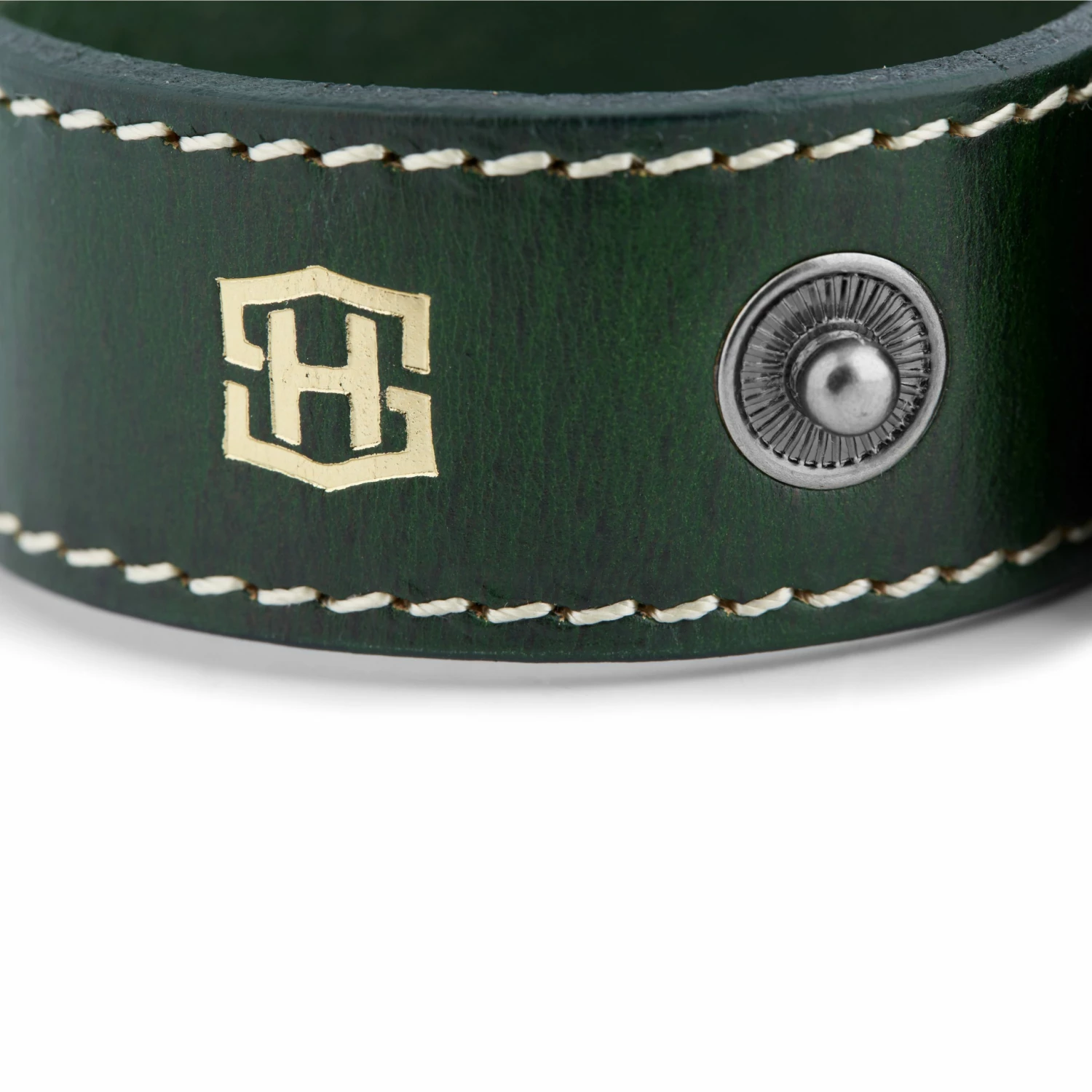 Salt & Hide Green Buffalo Leather Bracelet 3 Salt & Hide Green Buffalo Leather Bracelet - Image 3