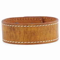 Salt & Hide Golden Brown Buffalo Leather Bracelet