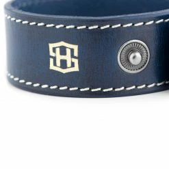 Salt & Hide Blue Buffalo Leather Bracelet -MEN'S BRACELETS Sales Store 38 3 11