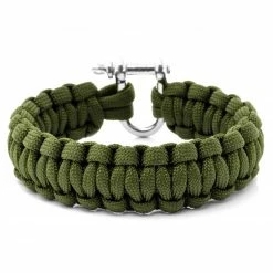 Tailor Toki Army Green Paracord & Metal Lock Bracelet
