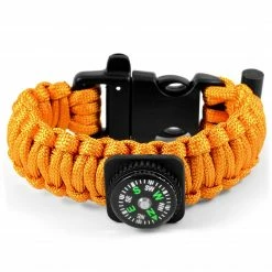 Tailor Toki Wide Orange Paracord Compass Bracelet