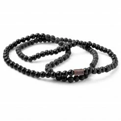 Lucleon Black Wooden & Lava Rock Wrap Bracelet -MEN'S BRACELETS Sales Store 3 159 1 37 1 16