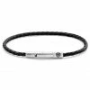 Lucleon Collins | 3mm Black Woven Leather Bracelet
