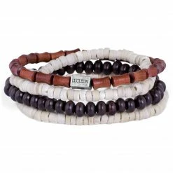 Lucleon Miro | Natural-Tone Bamboo & Coconut Bracelet Set