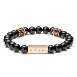 Arkai Roas | Black Onyx & Rose Gold-Tone Bracelet